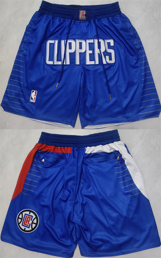 Men's Los Angeles Clippers Blue Shorts 001 (Run Small)